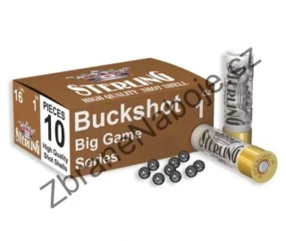 16/70 STERLING Buck Shot 28g, 9 broků