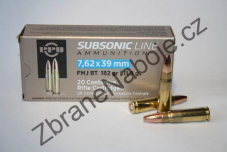 7,62x39 FMJ BT PPU Subsonic