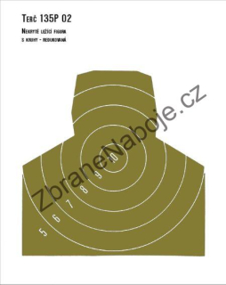 Terč nekrytě ležící figura s kruhy redukovaná 135P-02