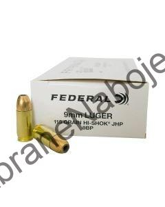 9mm Luger Federal, Hi-Shok, 115GR (7,5g), JHP