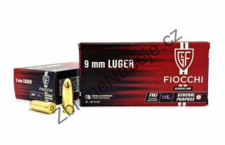 9mm Luger Fiocchi FMJ 7,45g/115gr.