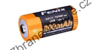 Dobíjecí USB baterie Fenix RCR123A / 16340 800 mAh(Li-ion)